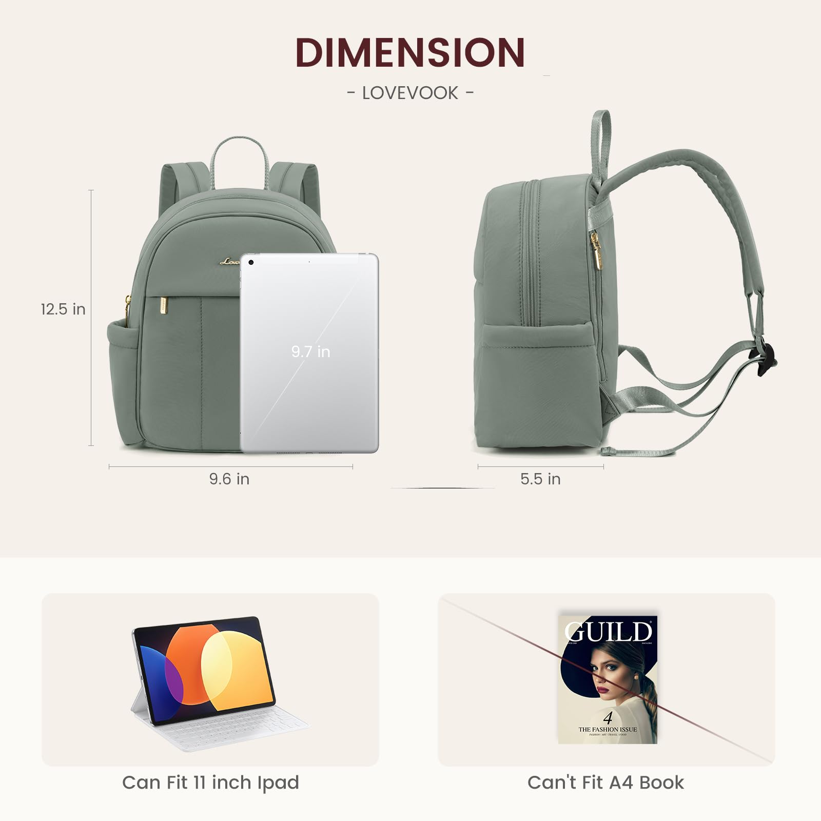 LOVEVOOK Mini Backpack Purse for Women - Lightweight Puffer Small Crossbody Bag, Cute Fashionable Daypack for Daily Use, Travel & School | Perfect Gift for Her, Girlfriend or Teen Girls