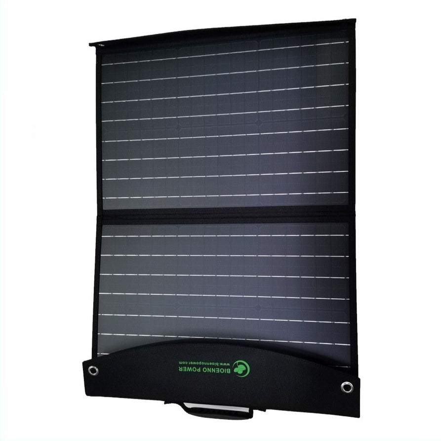 Bioenno Power 80 Watt Foldable Solar Panel (BSP 80 LITE) - Portable Solar Charger for Camping, RV, Hiking & Emergency Power Supply