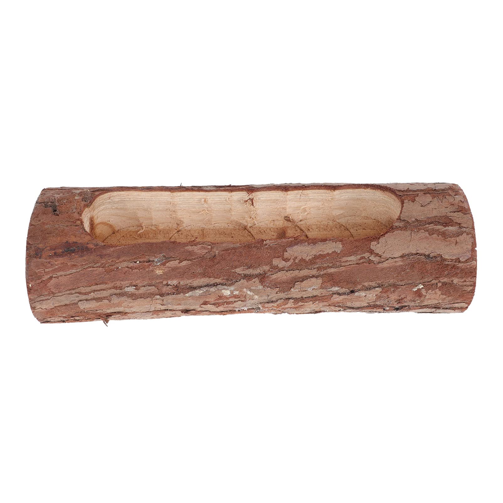 Yardwe Artificial Driftwood Succulent Planter - Cactus Flower Aloe Pot Container - Pine Tree Root Trunk Stump Log Wood Candle Holder - 30X15X3.5cm - Perfect for Home Decor, Office Desk & Wedding Centerpieces