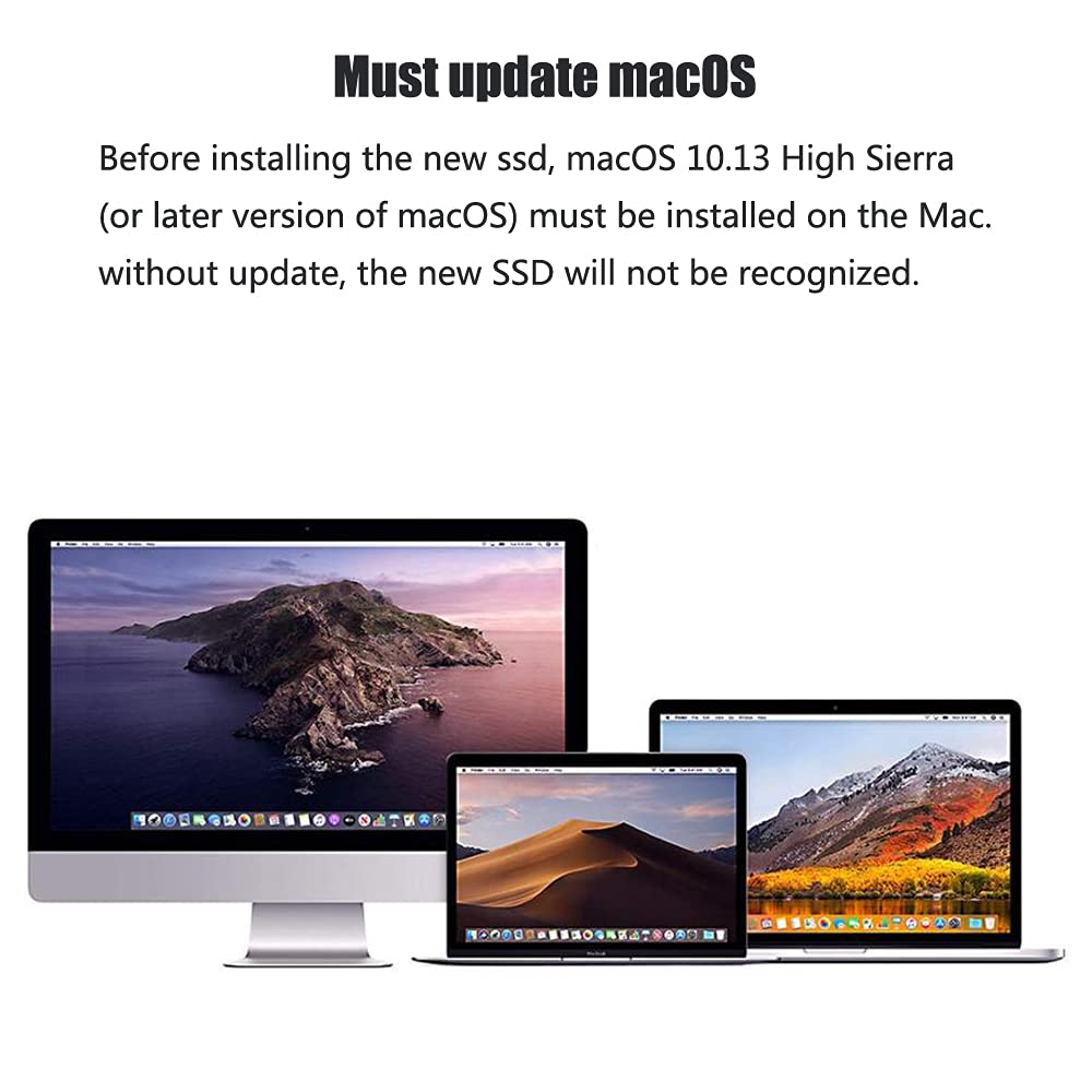 FM13A 256GB NVME SSD Upgrade Kit with DIY Tools - Compatible with MacBook Air A1465 A1466 (2013-2017), MacBook Pro Retina A1398 A1502 (2013-2015), iMac A1418 A1419 (2013-2017) - Perfect for Faster Performance, Storage Expansion & DIY Computer Repair