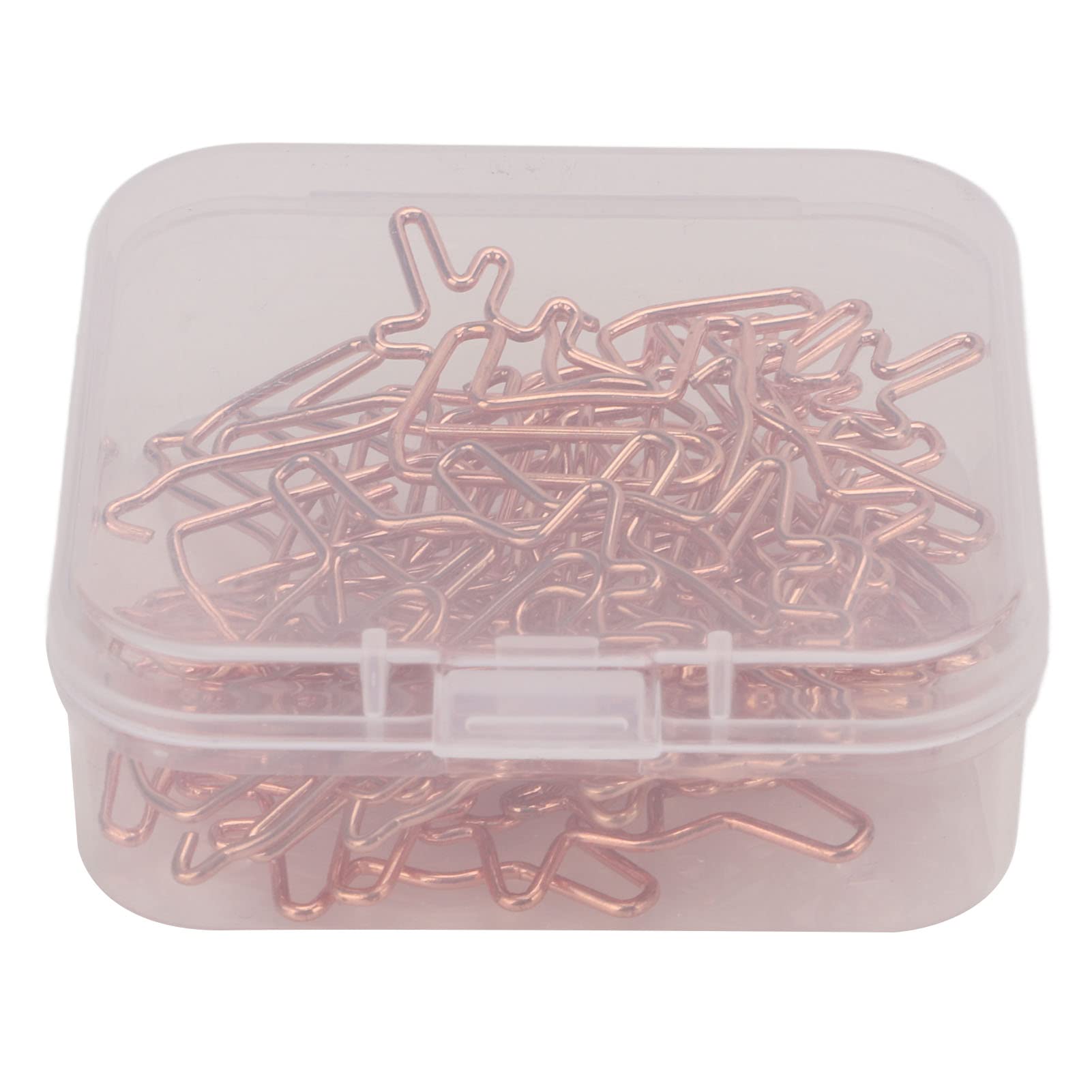 VADUMA 20Pcs Deer Shaped Paper Clips - Rose Gold Metal Office Supplies for Notes, Files, Bookmarks & School Organization - Perfect for Journals, Planners, and Document Marking