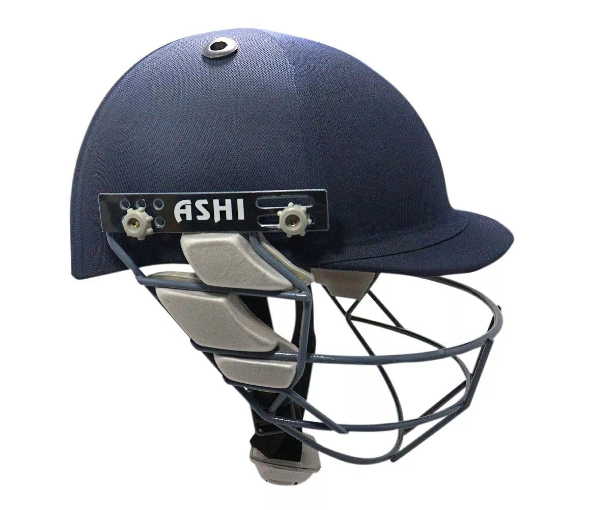 ASHI Match Classic Steel Cricket Helmet - Lightweight Protective Headgear for Cricket Players - Perfect for Practice, Matches & Training Sessions