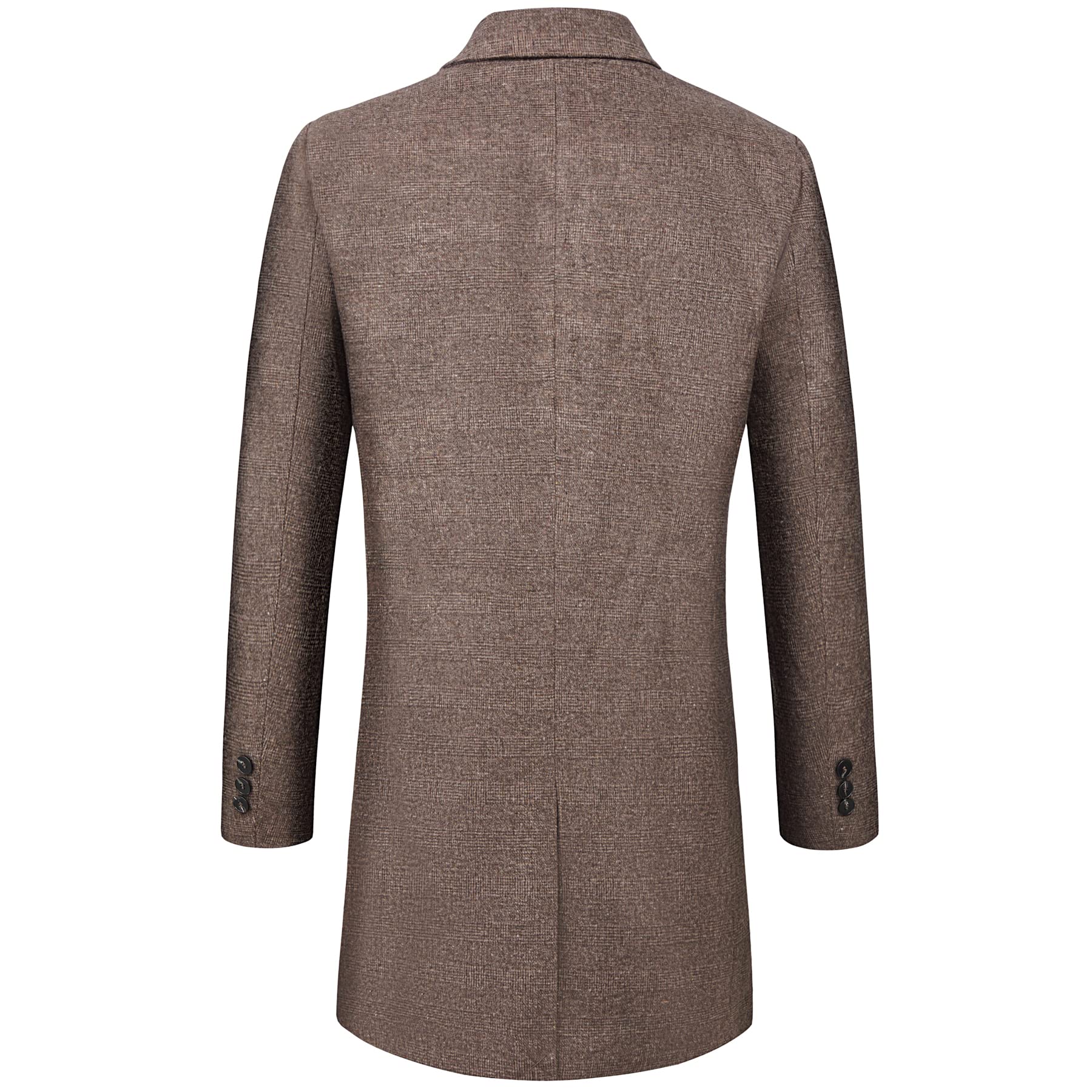 WULFUL Men's Wool Trench Coat - Slim Fit Winter Overcoat for Business & Casual Wear | Warm Long Coat for Office, Dating & Outdoor Activities