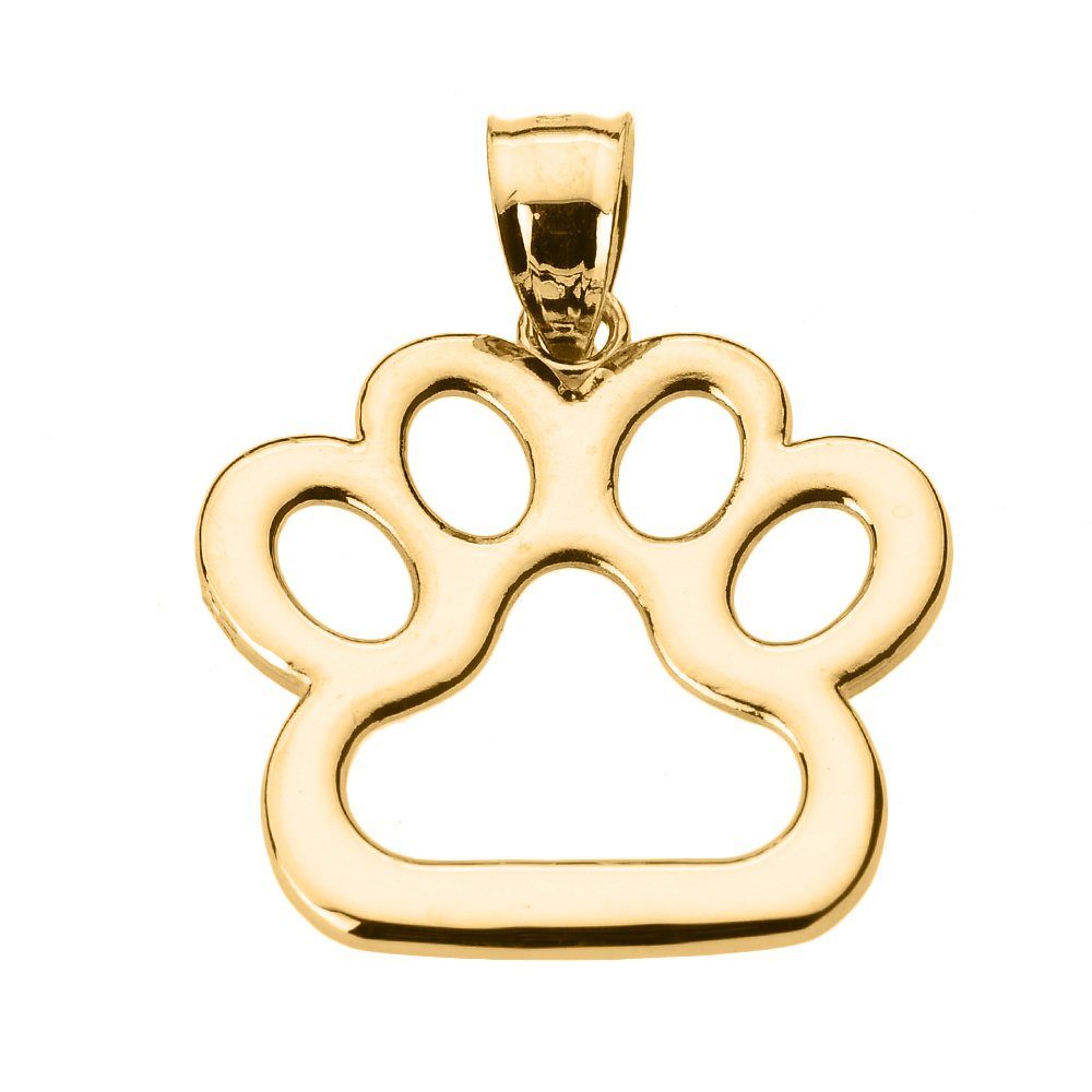 10k Gold Dog Paw Print Pendant Necklace for Women - Dainty Pet Memorial Jewelry Gift for Dog Lovers - Perfect for Everyday Wear, Special Occasions & Pet Remembrance