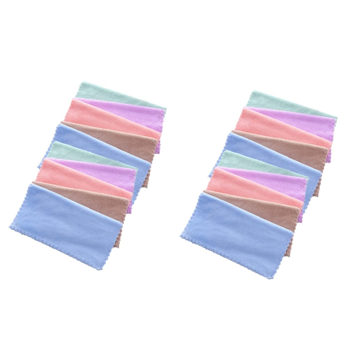 Baluue 10-Pack Ultra Soft Microfiber Face Towels for Makeup Removal, Facial Cleansing & Body Wipes - 2 Sets (20 Washcloths Total) - Gentle Exfoliating Cloths for Skincare, Gym, Travel & Baby Care