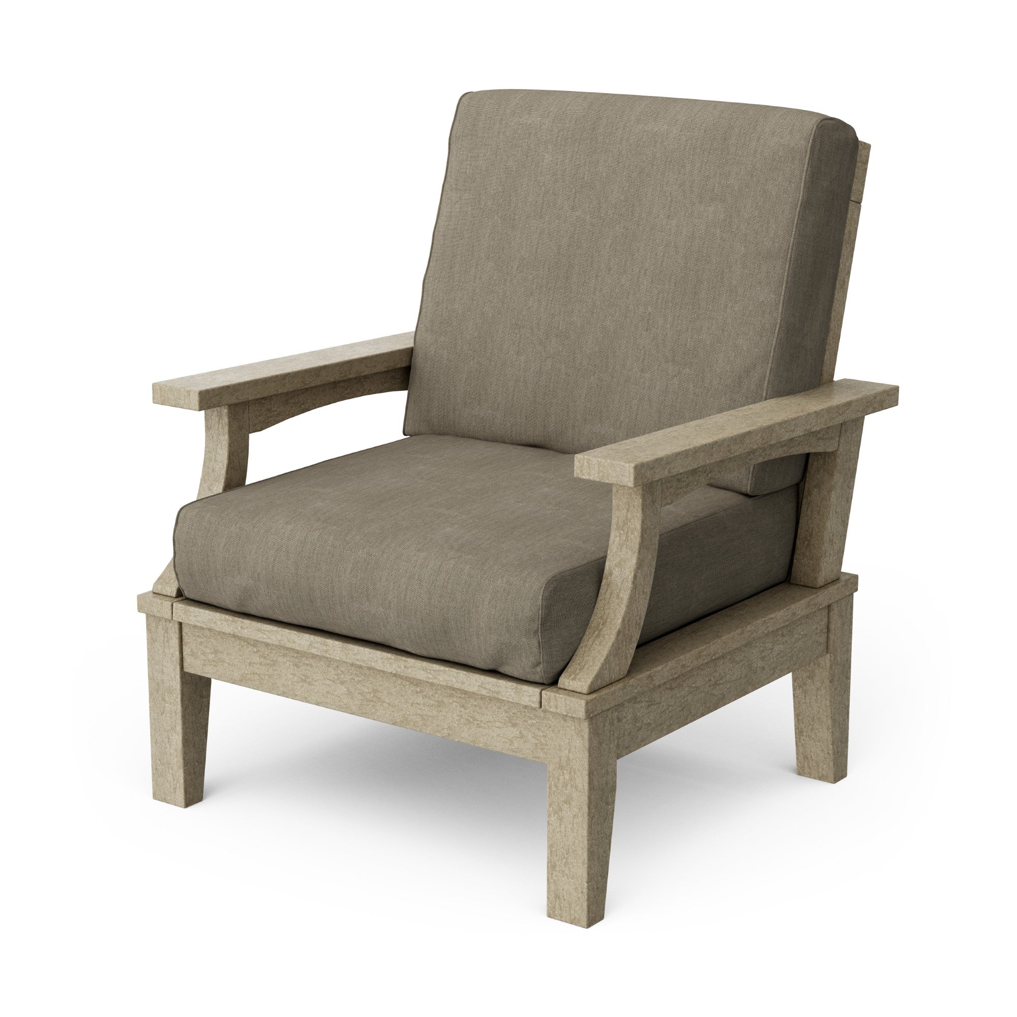 Heritage Deep Seating Patio Chair with Weather-Resistant Cushions - Outdoor Lounge Furniture for Garden, Poolside & Backyard Relaxation