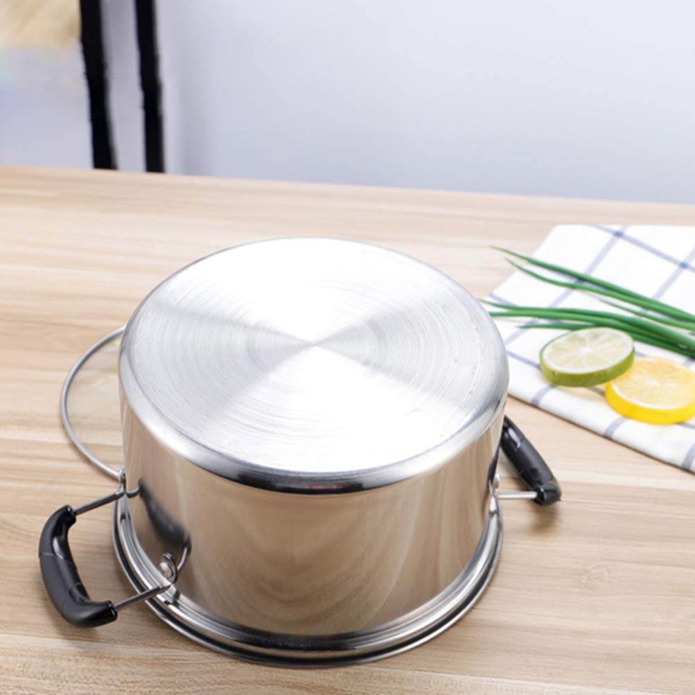 Premium 18cm Stainless Steel Saucepan with Lid - Multi-Purpose Cooking Pot for Soups, Chili, Pasta, Curries & Stew | Ideal for Home Kitchen, Camping & Dorm Cooking | DOITOOL Durable Stockpot & Noodle Pot