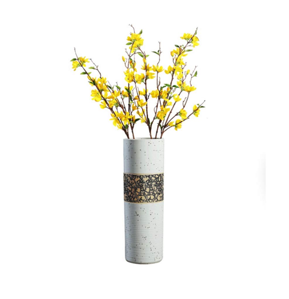 Modern Ceramic Floor Vase - 80cmx24cm & 95x26cm Tall Home Decor for Living Room, Entrance, Hotel, Clubhouse | Large Plant Vase with Simple Creative Design | Perfect for Floral Arrangements, Interior Decor, and Wedding Centerpieces