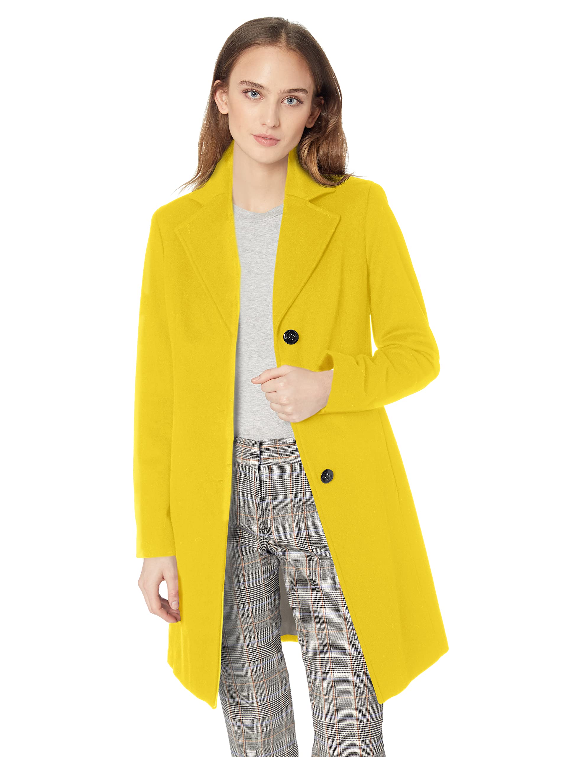 Calvin Klein Women's Classic Cashmere Wool Blend Coat - Warm Winter Trench Coat for Office, Travel & Formal Occasions