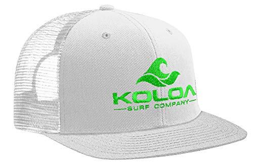 White/White With Neon Green Embroidered Logo