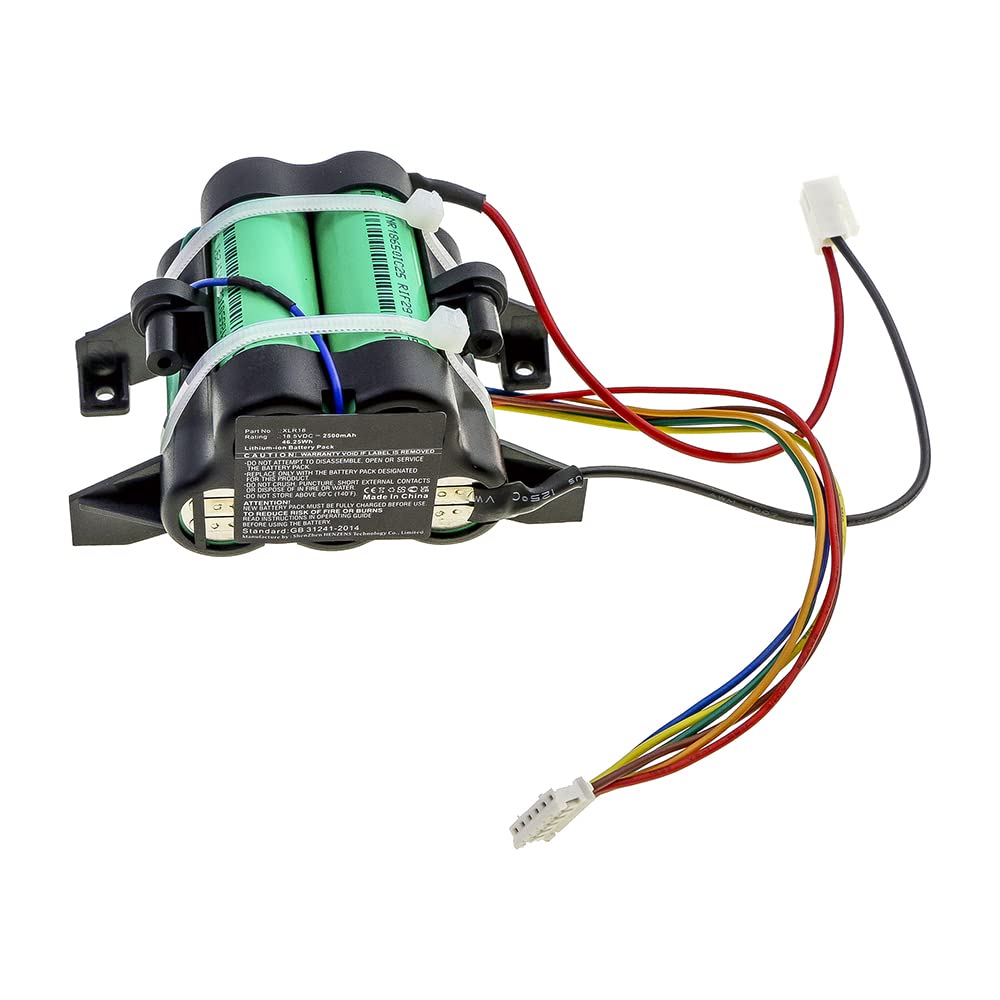 Synergy Digital 18.5V 2500mAh Li-ion Replacement Vacuum Cleaner Battery for DeLonghi XLR18 - Perfect for Home Cleaning, Car Detailing & Pet Hair Removal