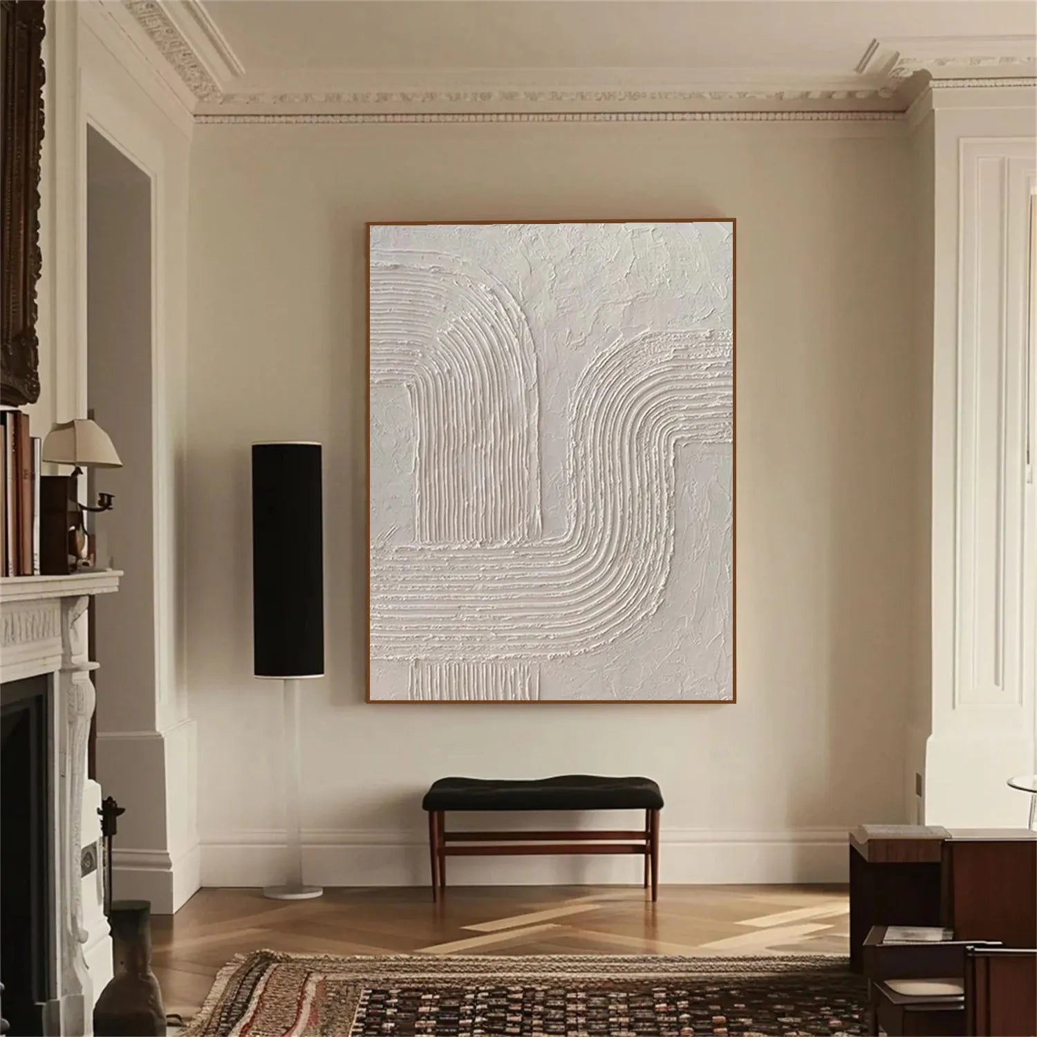 Beige & Brown Abstract Art Print #BB110 - Modern Wall Decor for Living Room, Bedroom & Office