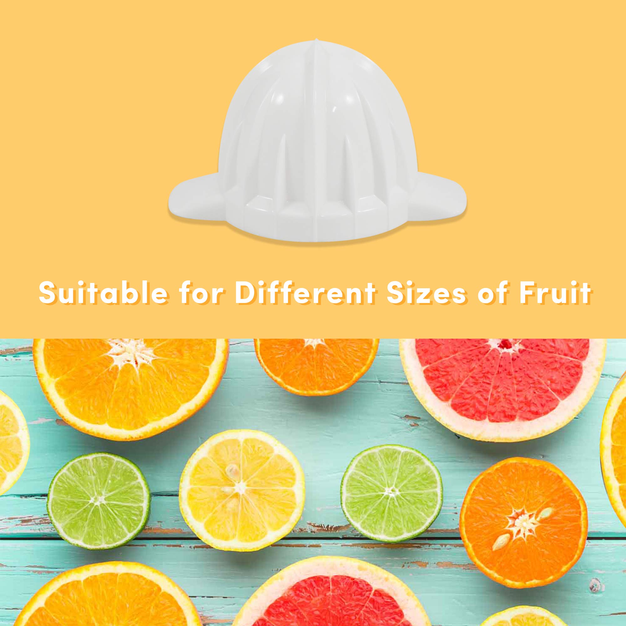 BPA-Free Electric Citrus Juicer - Elite Gourmet ETS-411 Compact Juice Extractor for Oranges, Lemons, Limes & Grapefruits with Large 16oz Capacity, Pulp Control & Easy Pour Spout - Perfect for Breakfast, Cocktails & Healthy Juicing (White)