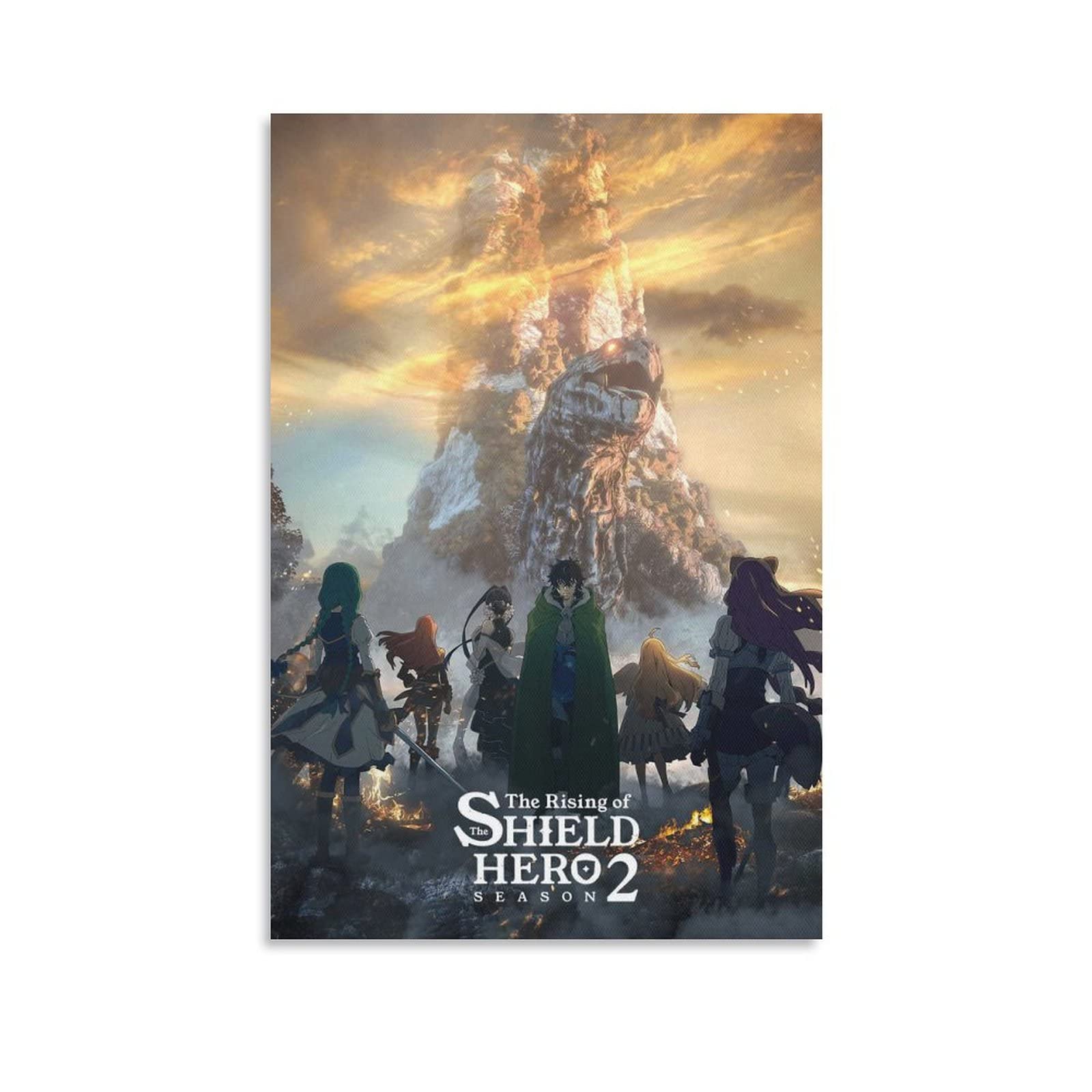 The Rising of The Shield Hero Season 2 Anime Poster - 08x12inch(20x30cm) Canvas Wall Art Print for Modern Bedroom & Living Room Decor - Perfect for Anime Fans & Home Decoration