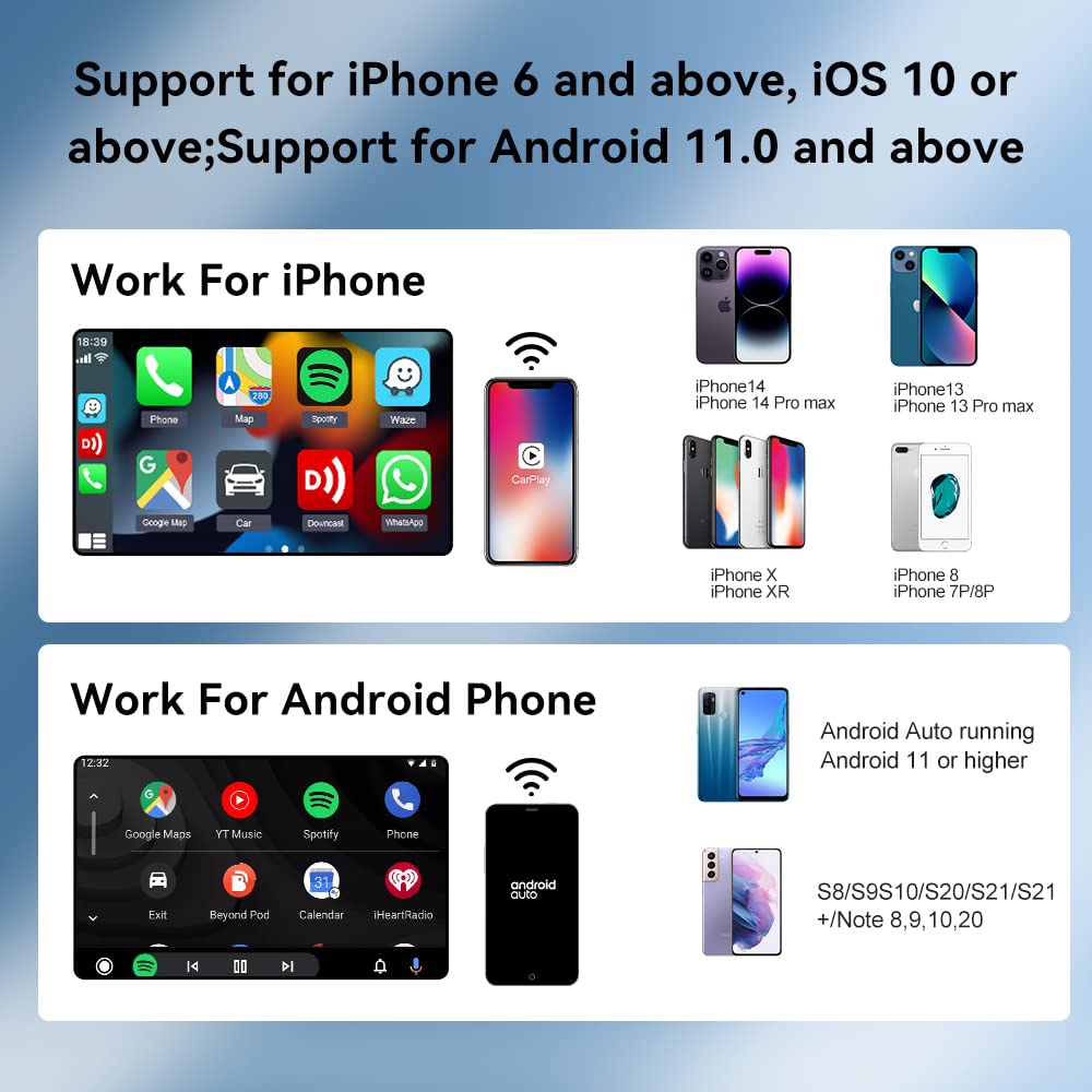 Carlinkit 2Air 5.0 Wireless CarPlay & Android Auto Adapter - Convert Wired to Wireless for iPhone & Android - Perfect for Seamless Music, Maps & Calls While Driving
