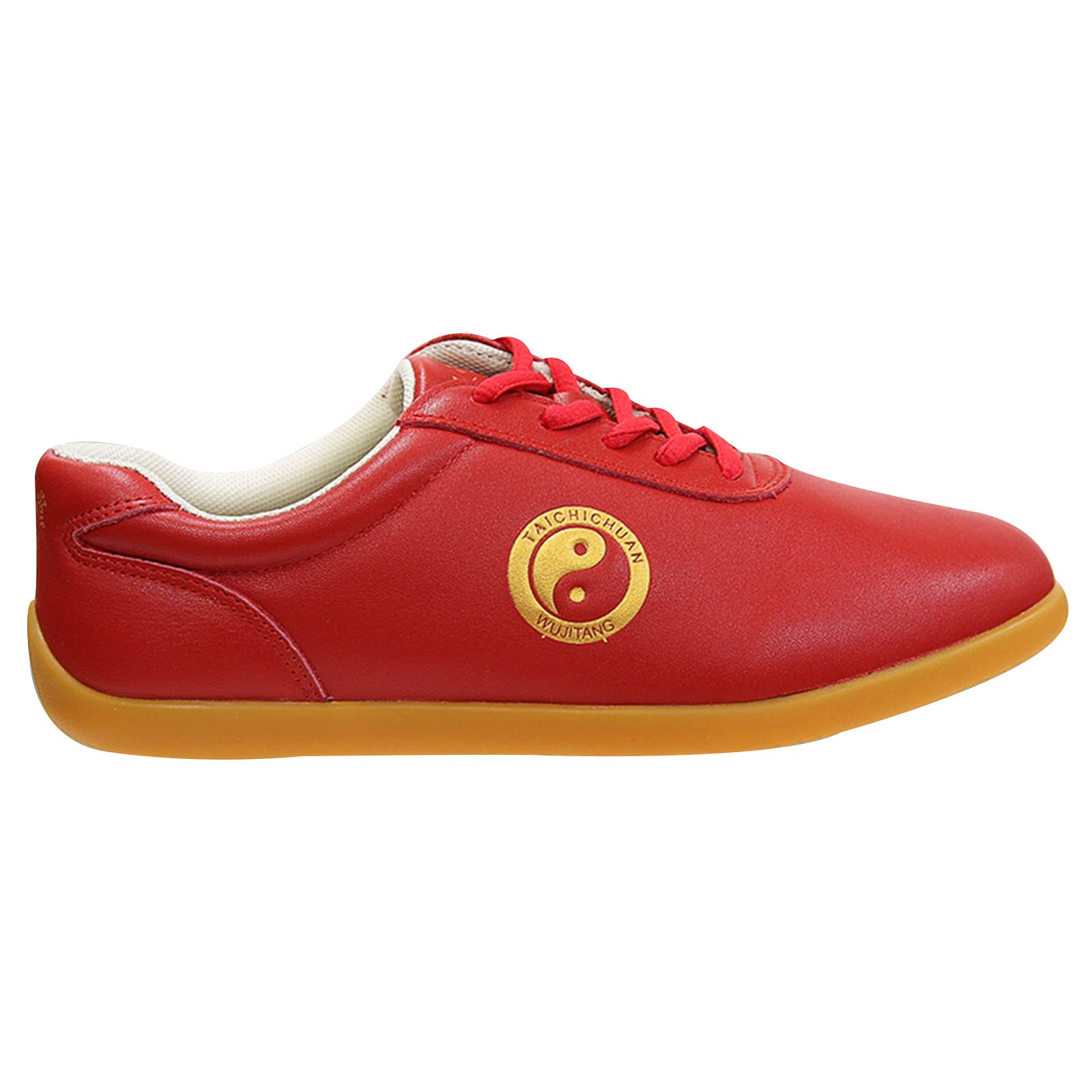 Best Kung Fu Tai Chi Shoes for Men & Women - Lightweight Martial Arts Training Footwear for Taekwondo, Boxing & Sports - Breathable Rubber Sole (Size 41 EU, Red) - Perfect for Dojo Training, Fitness Classes & Traditional Martial Arts Practice
