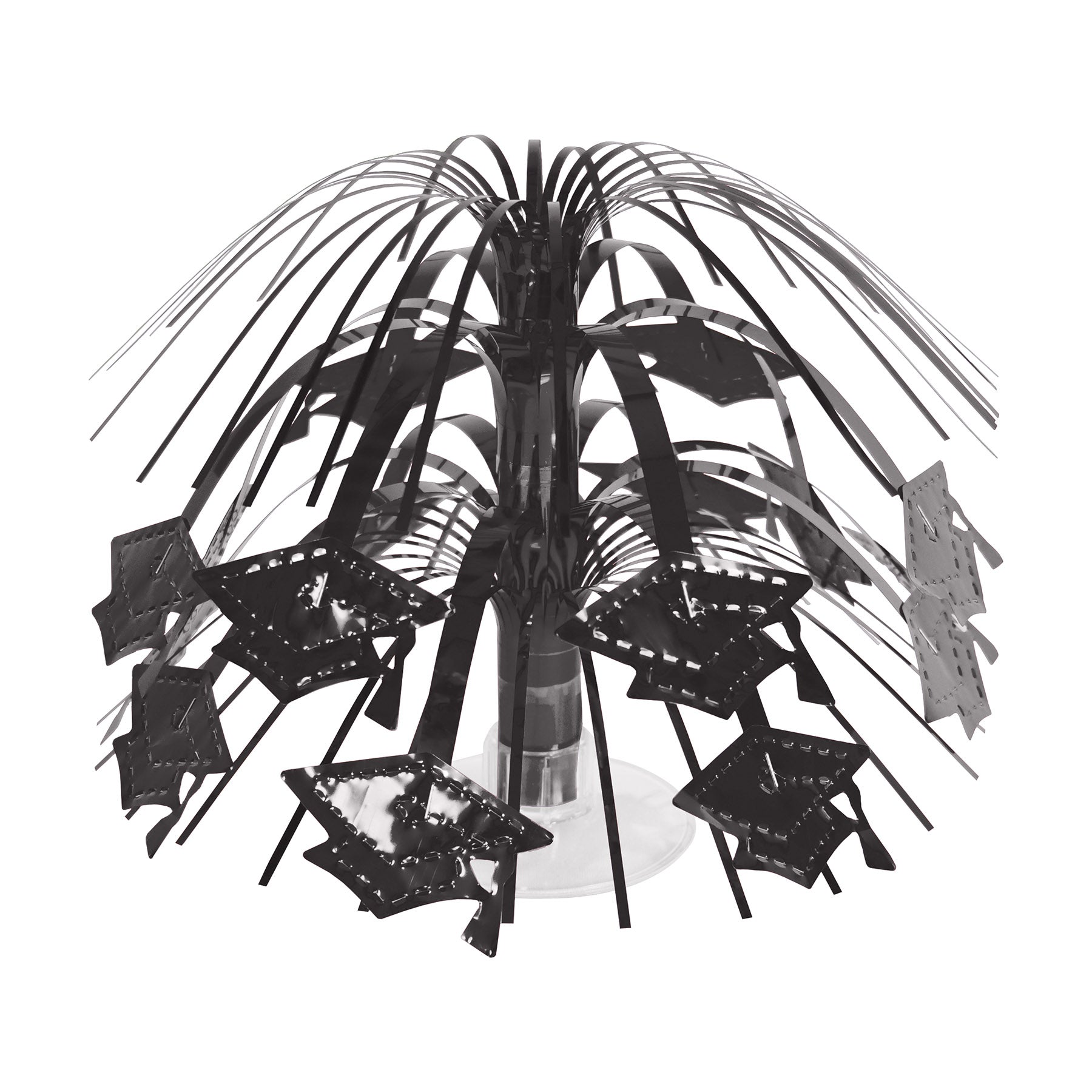 12 Pack Beistle Black Graduation Cap Mini Cascade Centerpieces - Perfect for Graduation Party Decorations, Table Centerpieces, and Photo Backdrops