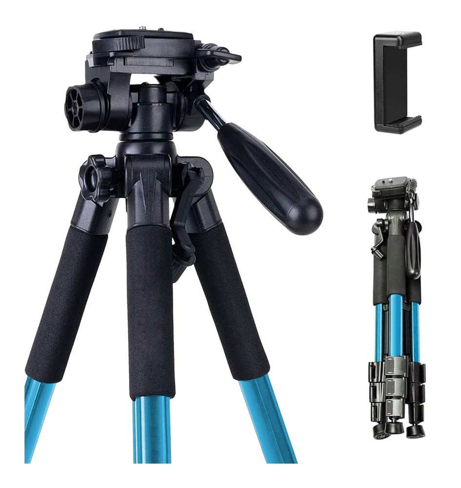 RajoNN Professional Aluminum Camera Tripod Stand - Portable Travel Tripod for DSLR, Phone & Tablet with Mount Holder - Perfect for Vlogging, Photography & Outdoor Adventures (Color Options Available)