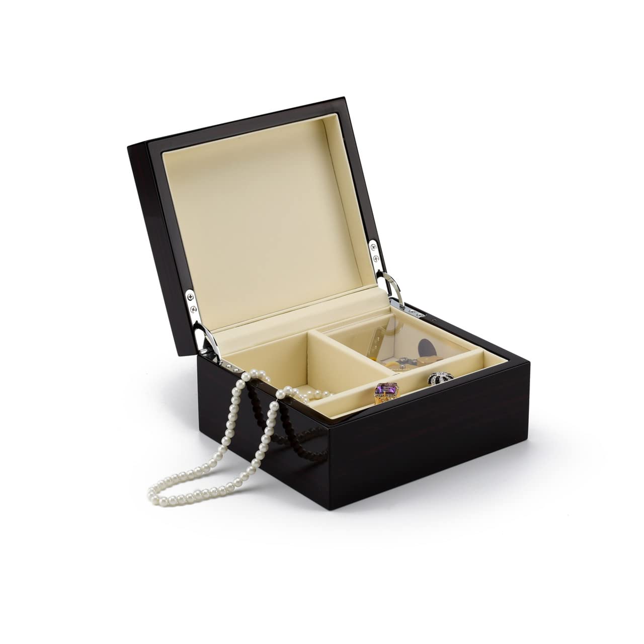30-Note Musical Jewelry Box with Hi-Gloss Macassar Finish - Premium Gift for Women | Perfect for Jewelry Storage, Home Decor & Special Occasions