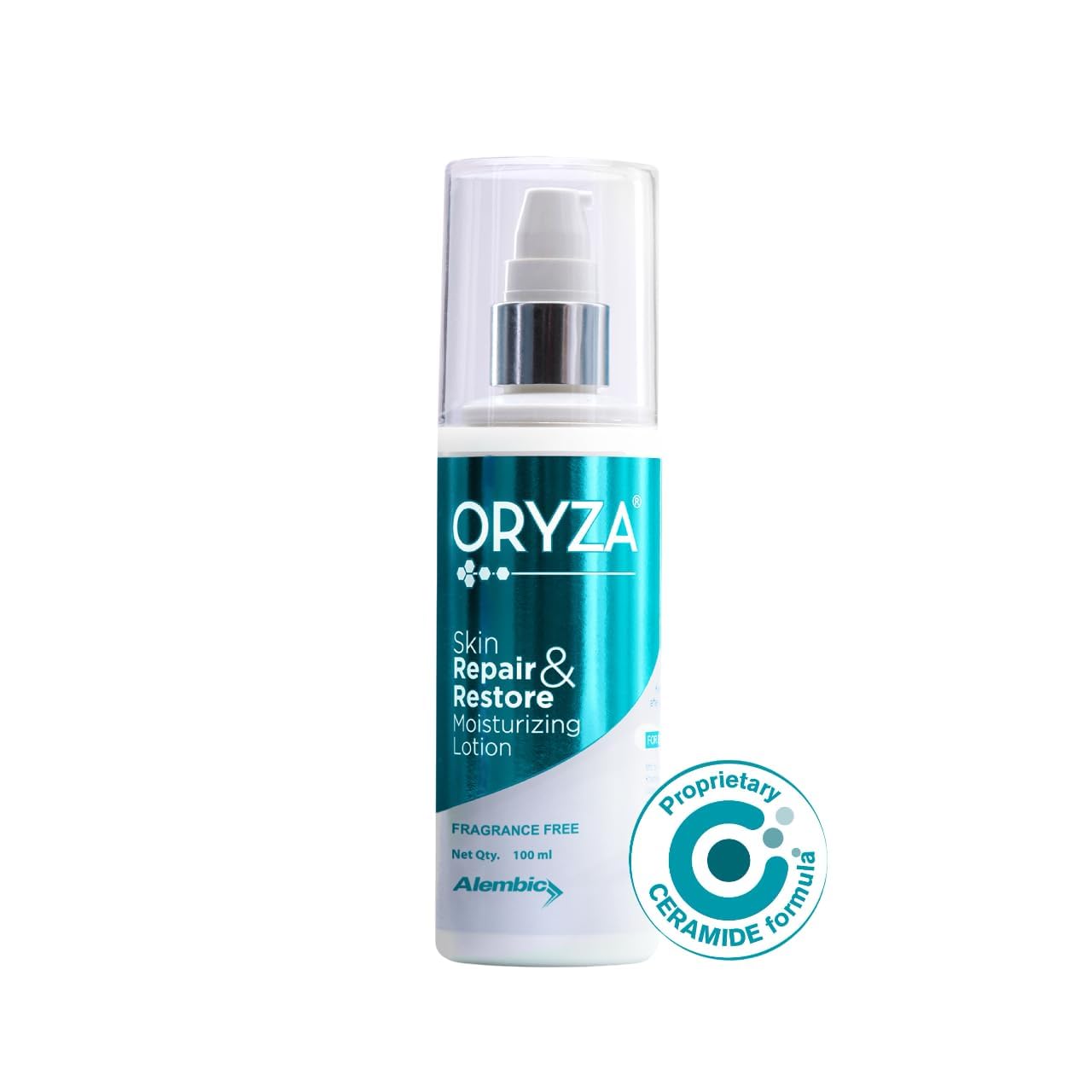 Oryza 3:1:1 Hydrating Lotion for Dry & Sensitive Skin - Ceramide & Hyaluronic Acid Moisturizer for Face & Body - Long Lasting Hydration & Skin Repair - 100ml (Pack of 1) - Perfect for Daily Skincare Routine & Post-Shower Moisturizing