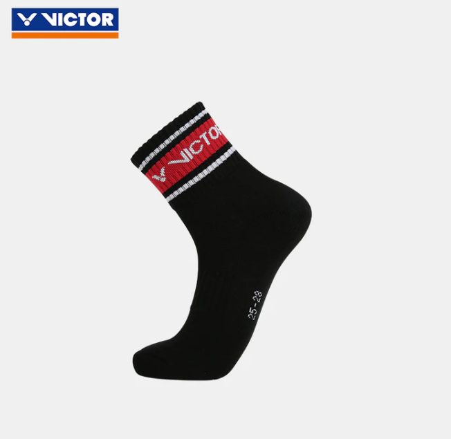 Victor Unisex Sport Crew Socks SK 156C - Breathable Athletic Socks for Men & Women - Perfect for Running, Gym & Everyday Wear - Black