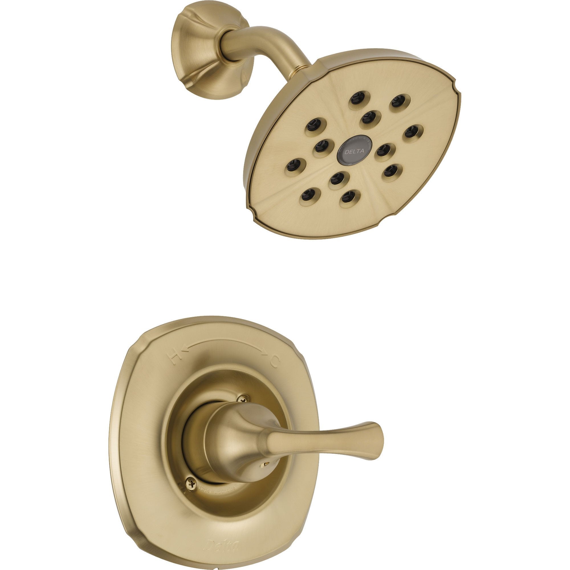 Delta Addison Champagne Bronze Single Handle Shower Faucet with Valve D596V - Elegant Bathroom Fixture for Modern Showers & Spa-Like Experience