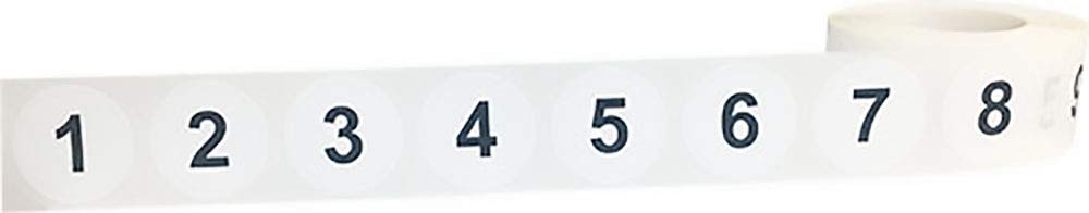1-10 Repeating Number Labels (1 Inch, 500 Pack) for Organizing Files & Storage
