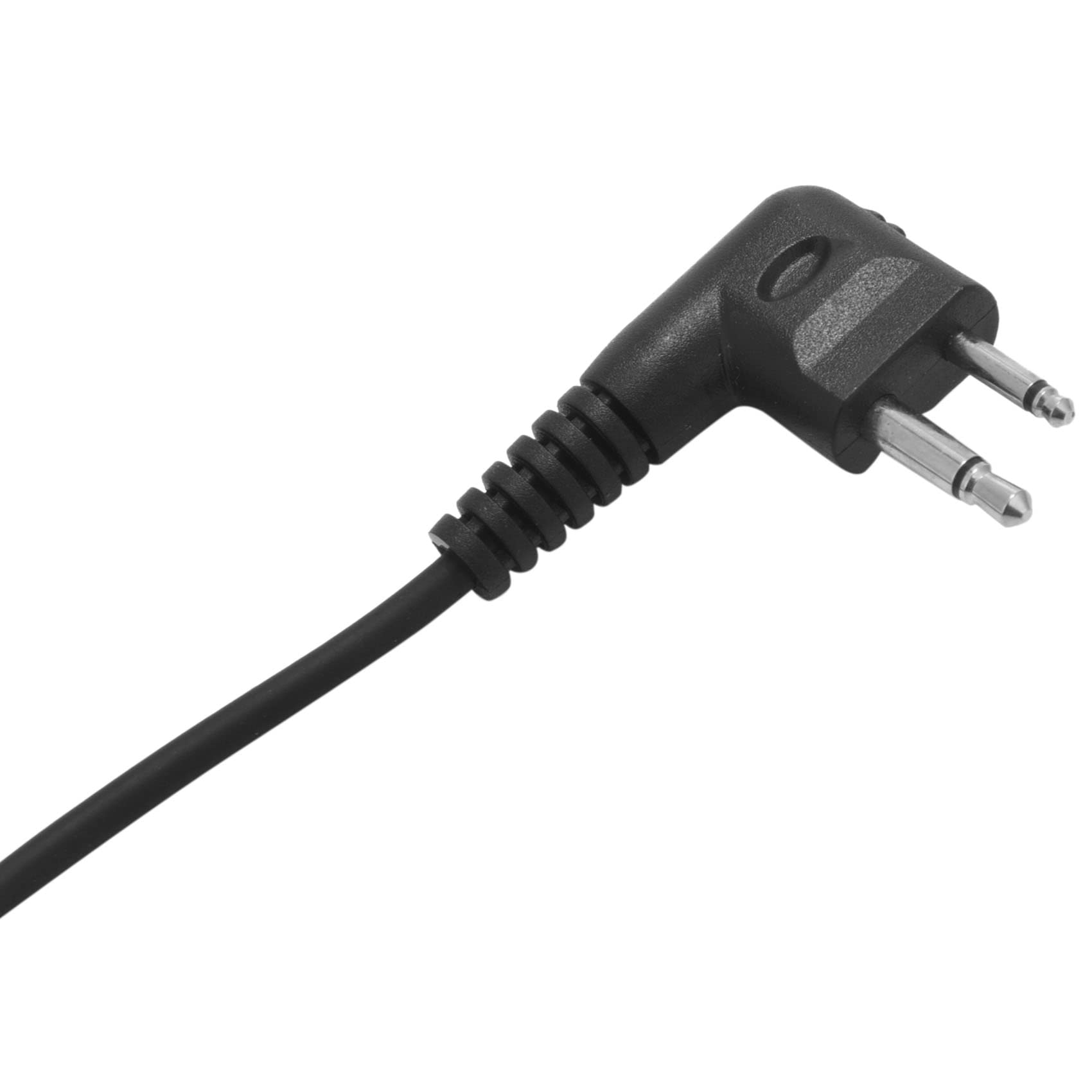 4 Pack 2-Pin Advanced D Clip-Ear PTT Headset Microphone for Two-Way Radios - Perfect for Security, Construction & Outdoor Communication