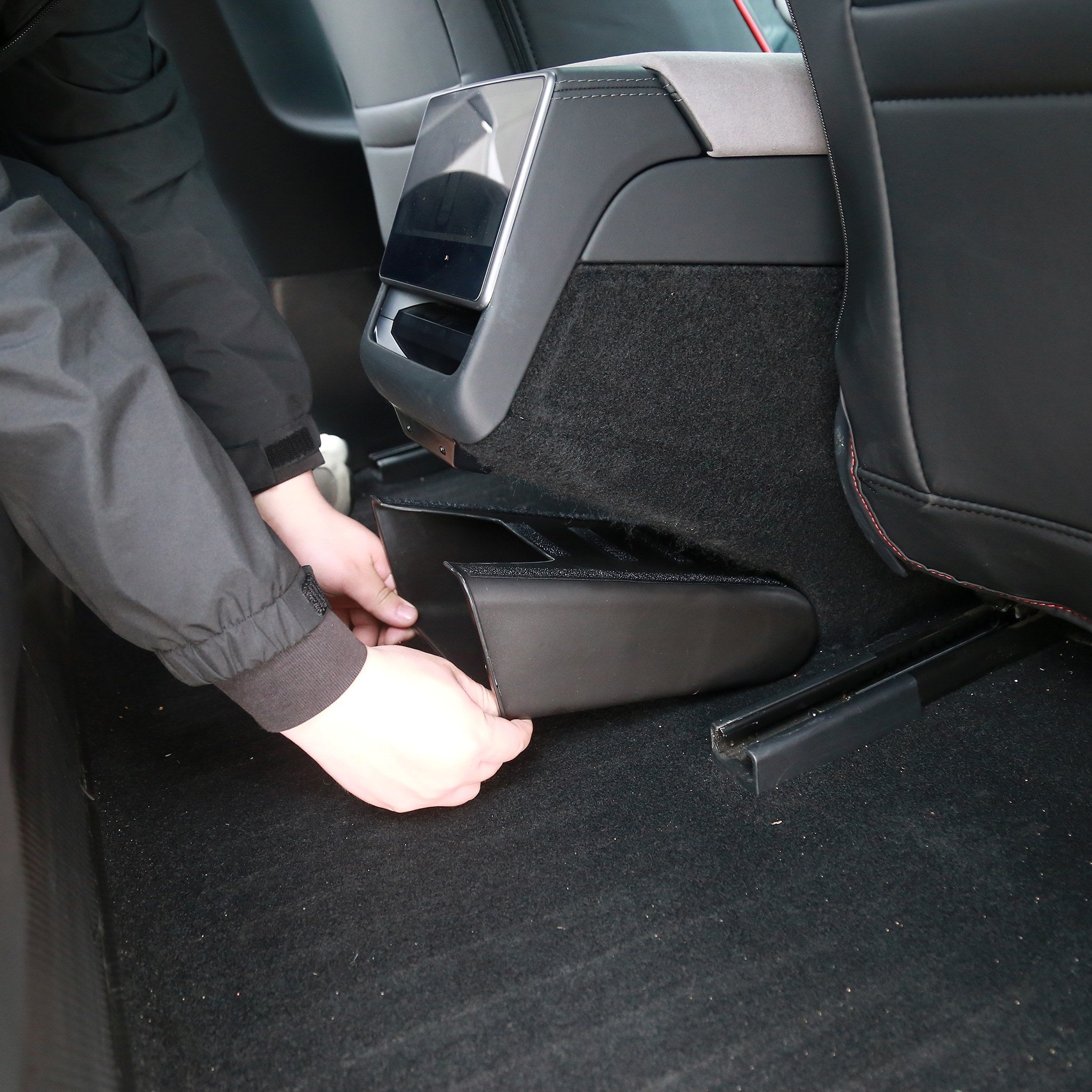2024+ Tesla Model 3 Highland Rear Center Trash Can - Premium Car Garbage Bin for Tesla Accessories - Perfect for Road Trips & Daily Commuting