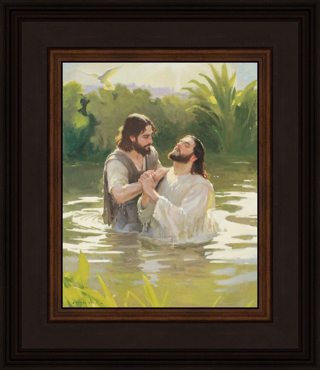 Baptism of The Savior - Religious Christian Wall Art for Home & Church Decor - Perfect for Baptism Ceremonies & Spiritual Inspiration
