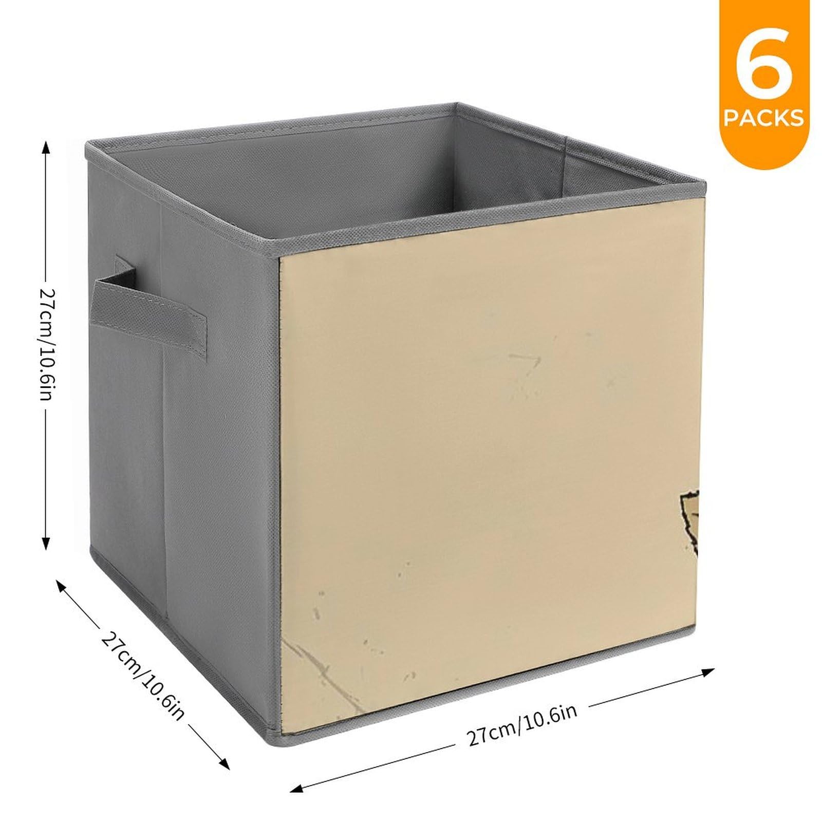 6-Pack Collapsible Rose Pattern Storage Bins with Handles - Large Fabric Storage Baskets for Closet Organization, Clothing Storage & Home Decor (Perfect for Bedroom, Bathroom, and Office Organization)