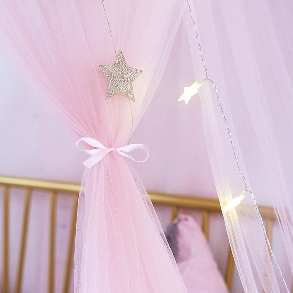 Elegant Bed Canopy for Single to King Size Beds - Grey Princess Veil Mosquito Net Hanging Curtain with Dome Design | Perfect for Bedroom Decor, Kids Room, Wedding Decor & Romantic Atmosphere
