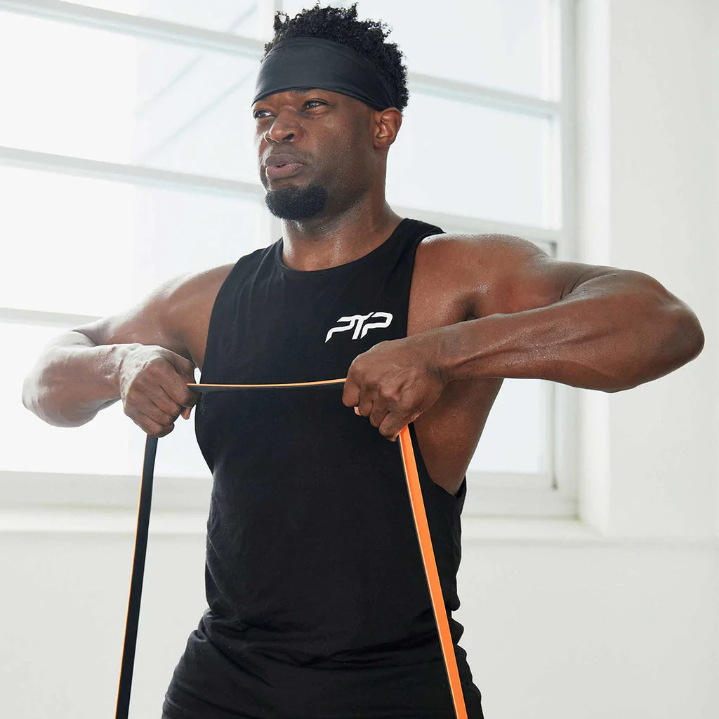 PTP Superband Heavy Resistance Band (45.5-54.5kg) - Orange Dual Exercise Bands for Strength Training, CrossFit & Home Workouts