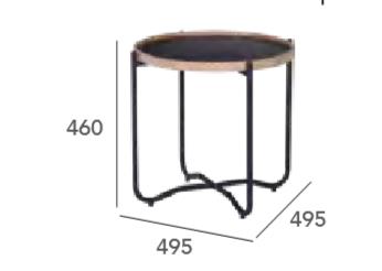 TANIX Round Black Side Table - Modern End Table for Living Room, Bedroom, or Office - Small Accent Table for Coffee, Books, and Decor