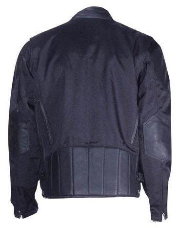 Men's Vented Textile & Leather Motorcycle Jacket - Breathable Riding Gear for Summer & Urban Commuting