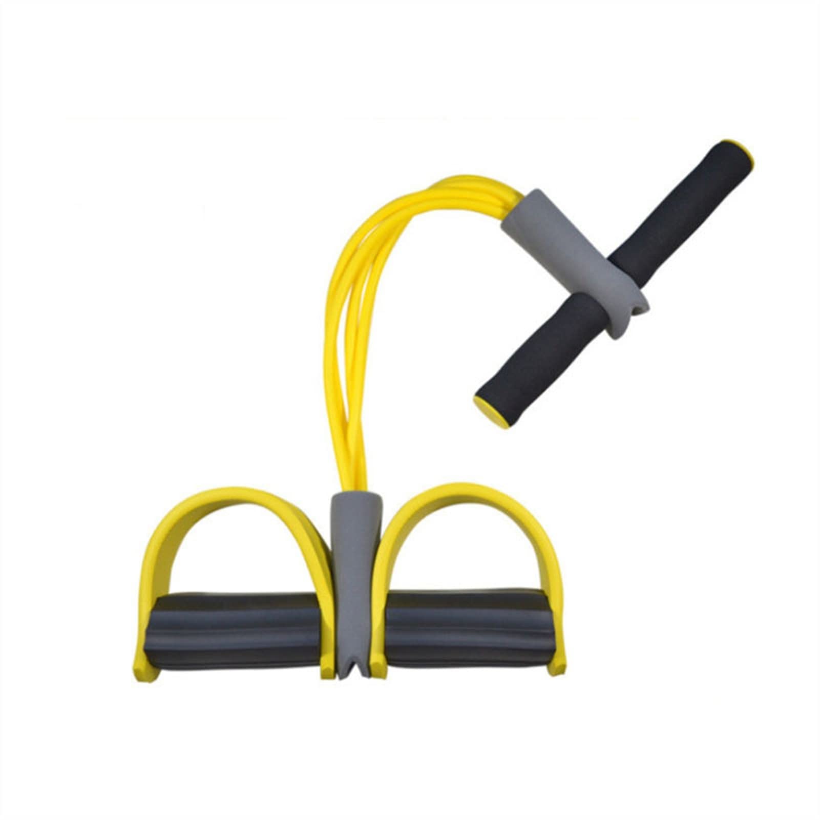 NFEGSIYA 4-Piece Ankle Puller Stretch Yoga Resistance Bands Set - Multi-Function Tube Bands for Yoga, Indoor Fitness & Strength Training (Yellow Pedal Puller) - Perfect for Home Workouts, Physical Therapy & Flexibility Exercises