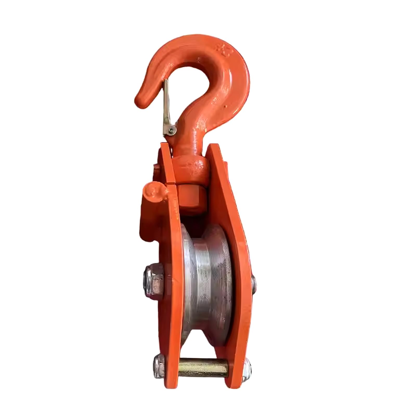 1 Ton Electric Single Wheel Pulley Block - Heavy Duty Power Transmission & Wire Wiring Tool for Lifting, Rigging, and Construction Projects