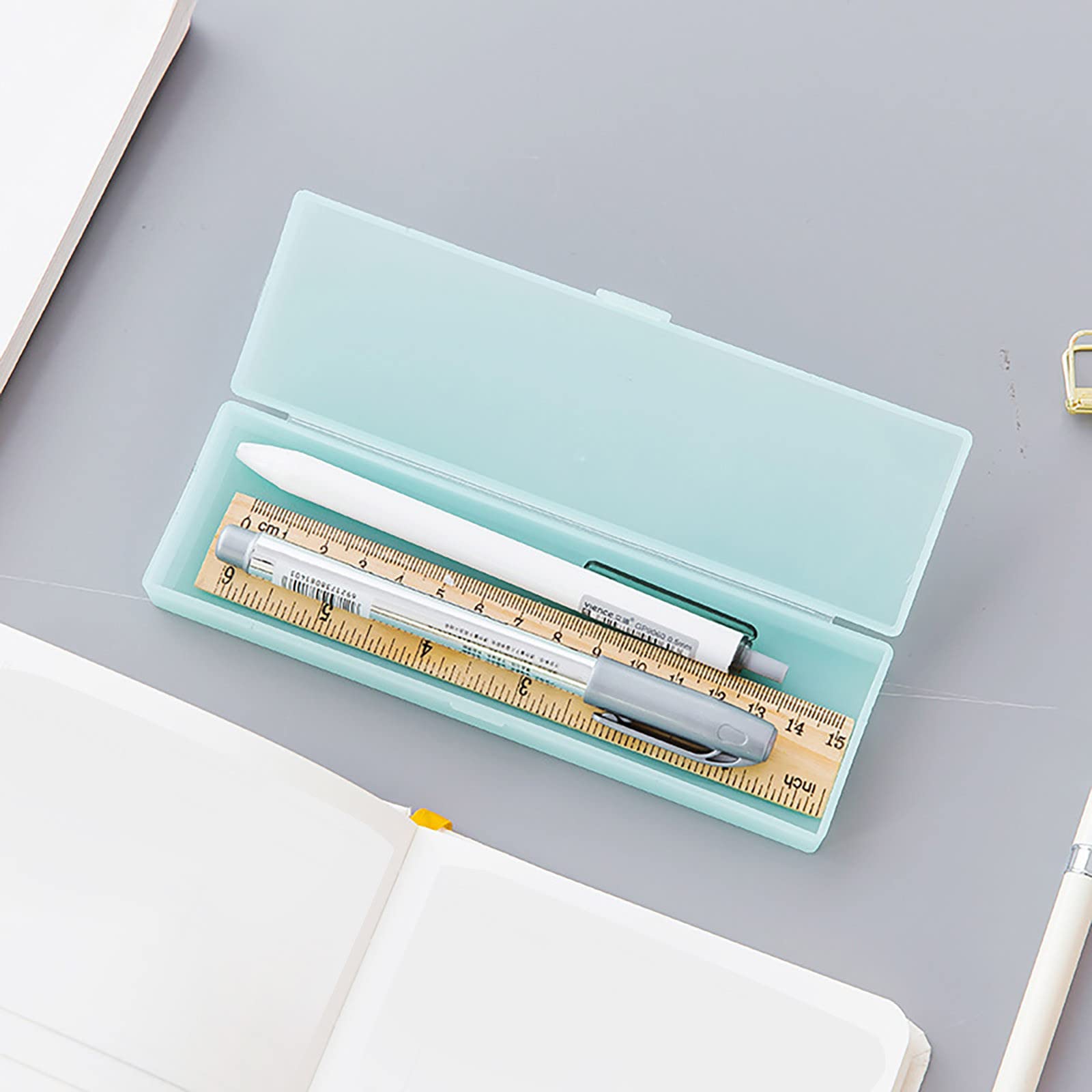 Translucent Matte Stationery Box - Multi-Functional Storage Pencil Case for Students & Office Supplies - Perfect for School, Home & Office Organization