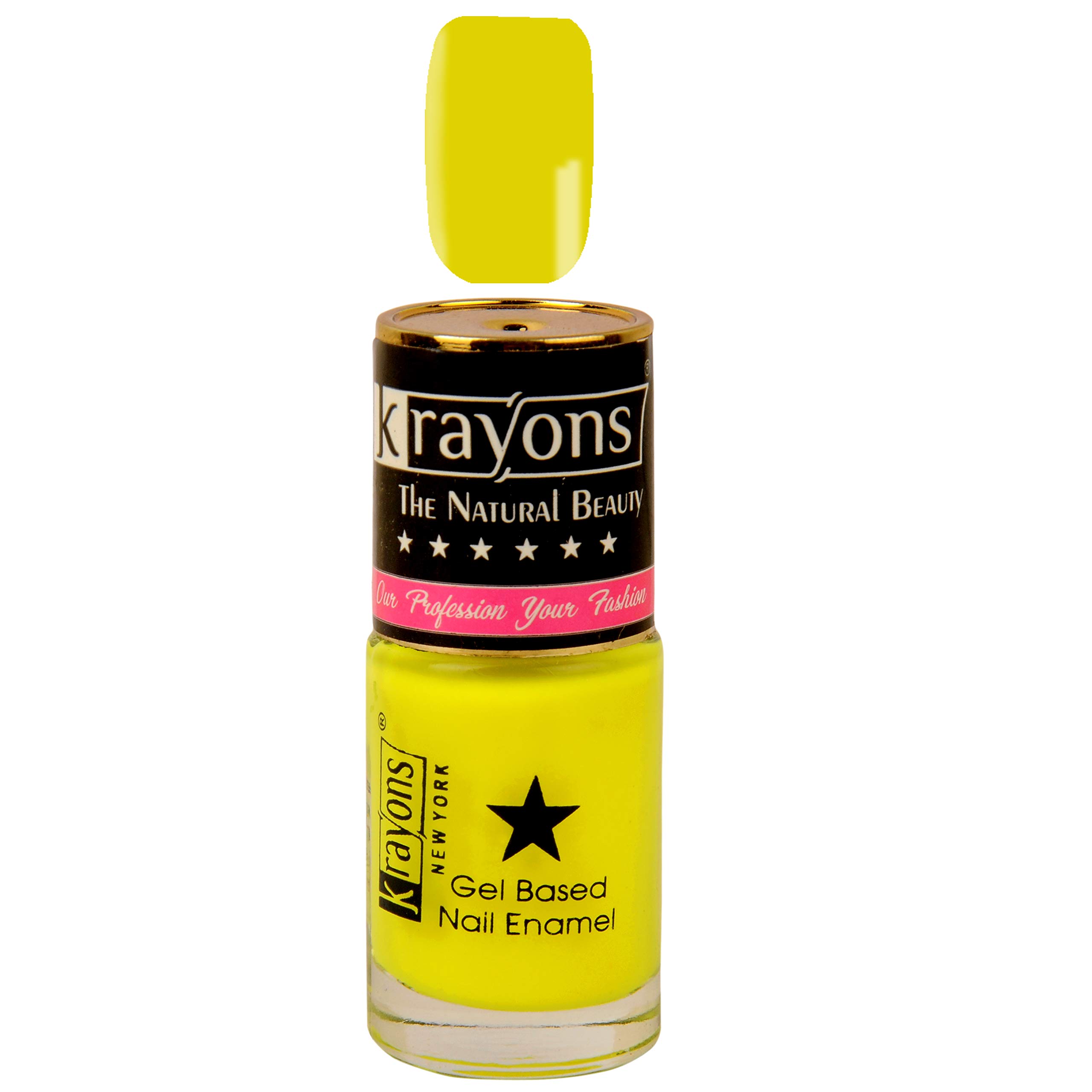 Krayons Gel Base Glossy Effect Nail Polish Set of 4 Trendy Colors (White Canvas, Black Sea, Neon Yellow, Neon Green) - 24ml Fast Drying, Non-Toxic Nail Enamel for Women, Teens & Kids - Perfect for Manicures, Pedicures, Nail Art & Salon Use