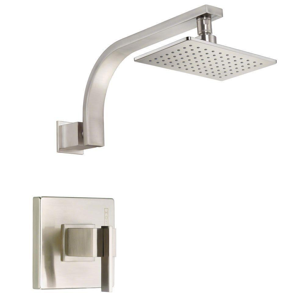Danze Sirius 1 Handle Pressure Balance Shower Faucet Trim Kit in Brushed Nickel - Bathroom Shower Valve Replacement (Valve Not Included) Model 635304 - Perfect for Modern Home Renovation & Bathroom Upgrades
