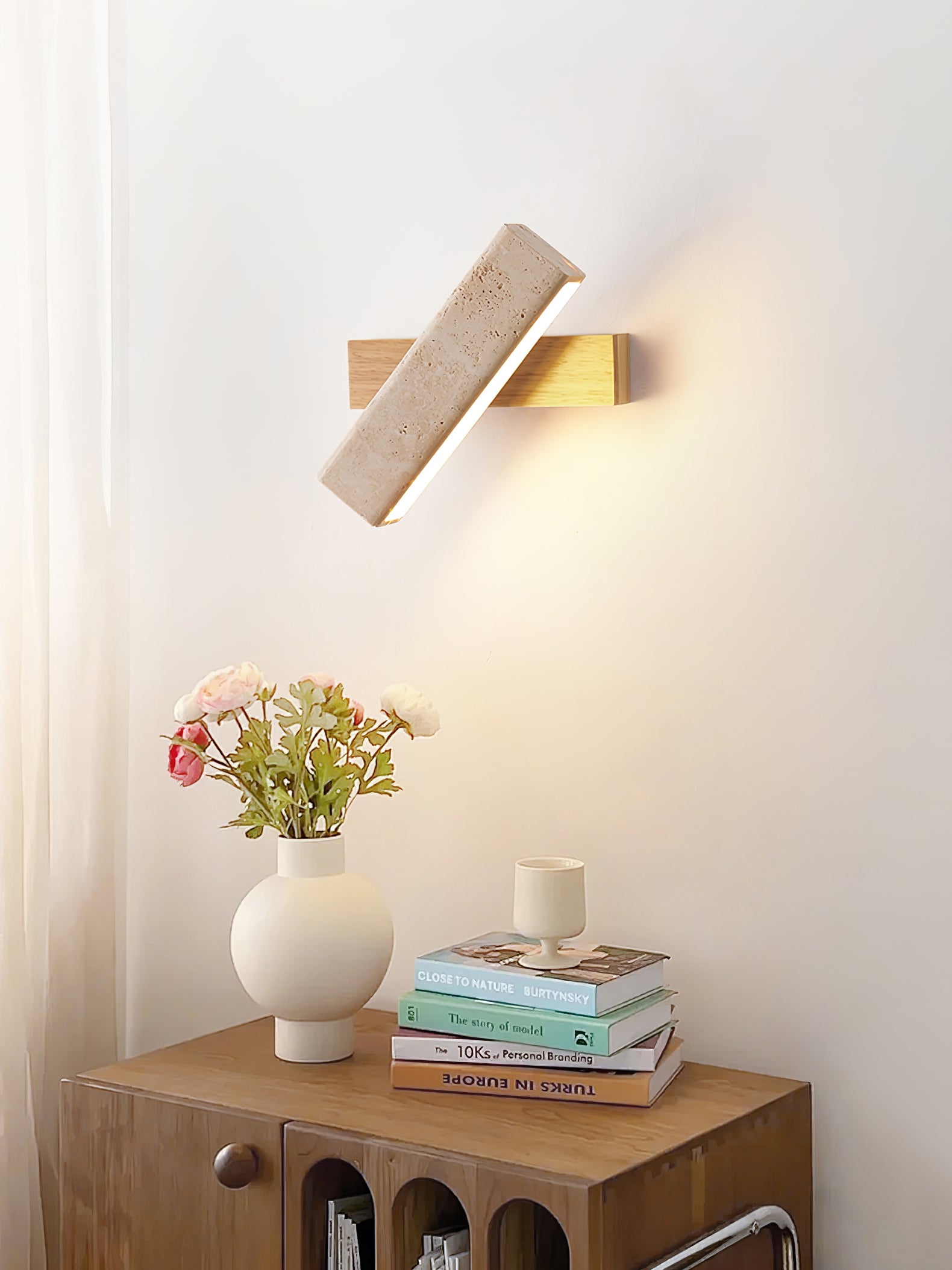 Axis Linear Wall Lamp - Modern LED Light Fixture for Bedroom, Living Room & Hallway - Sleek Design with Adjustable Brightness - Perfect for Ambient & Task Lighting