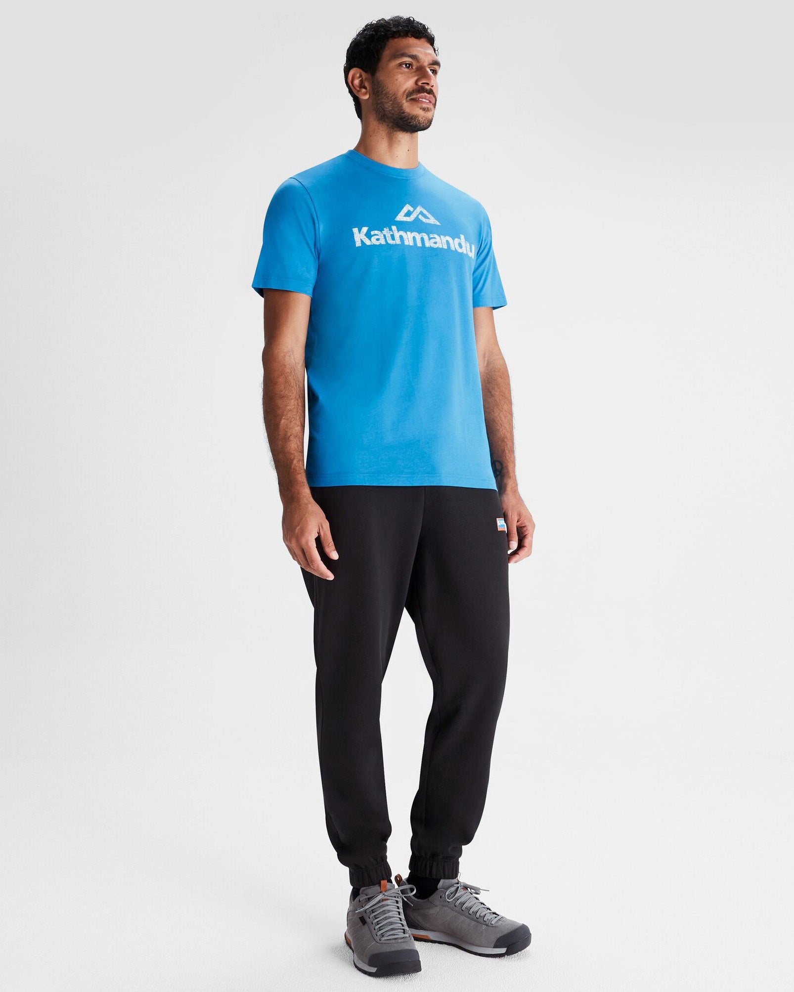 Heritage Logo Men's Lightweight Breathable Joggers - Black Stingray | Comfortable Athletic Pants for Running, Gym & Casual Wear
