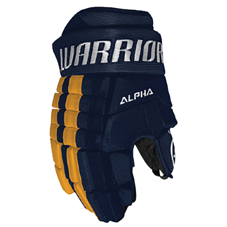 Warrior Alpha FR2 Senior Ice Hockey Gloves - Protective Hockey Gear for Men & Women - Perfect for Ice Skating, Hockey Games & Winter Sports Training