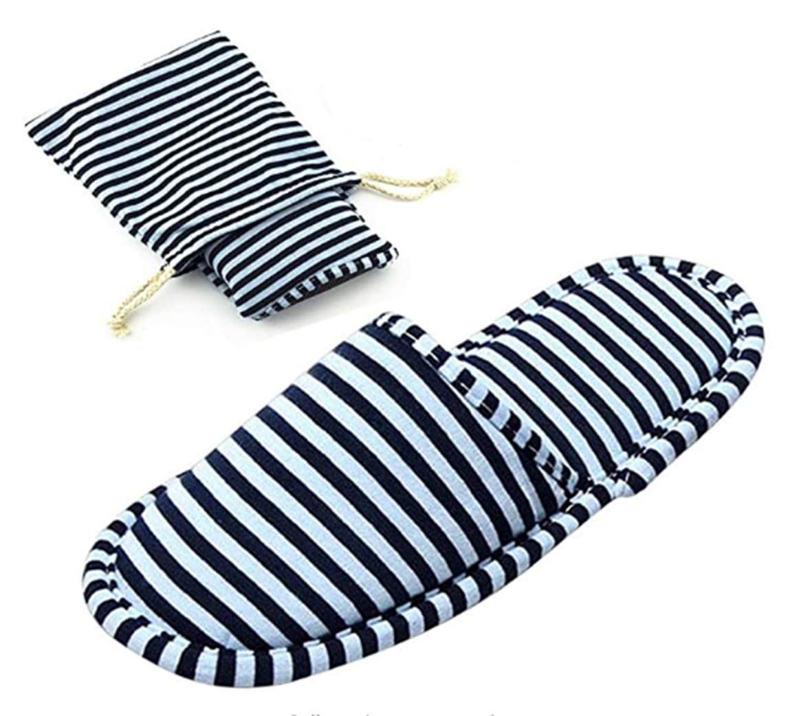Foldable Anti-Slip Cotton Slippers for Travel & Spa - Reusable Hotel Slippers for Indoor Use - Perfect for Hotels, Home, and Relaxation