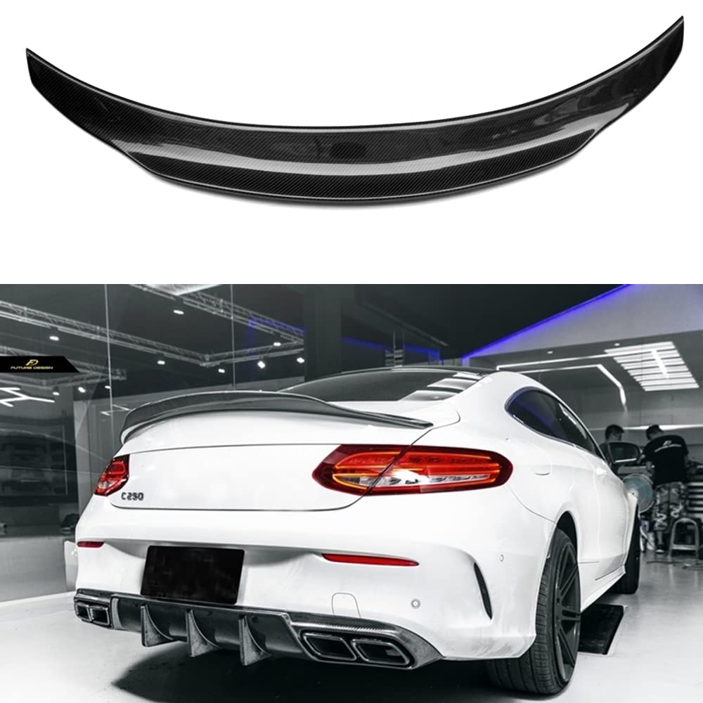 2015-2021 Mercedes-Benz C-Class W205 C63 C43 C450 Carbon Fiber Trunk Lip Spoiler - PSM Style Rear Wing for Enhanced Aerodynamics & Sporty Look
