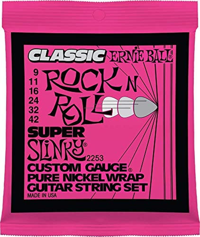 Ernie Ball Extra Slinky Classic Pure Nickel Electric Guitar Strings 8-38 Gauge (2-Pack) - Perfect for Rock, Blues & Metal Guitarists - Studio & Live Performance Ready