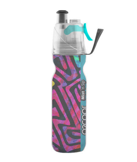 O2COOL ArcticSqueeze Insulated Mist 'N Sip Artist Water Bottle 20oz - Limited Edition - Perfect for Outdoor Sports, Gym & Summer Hydration