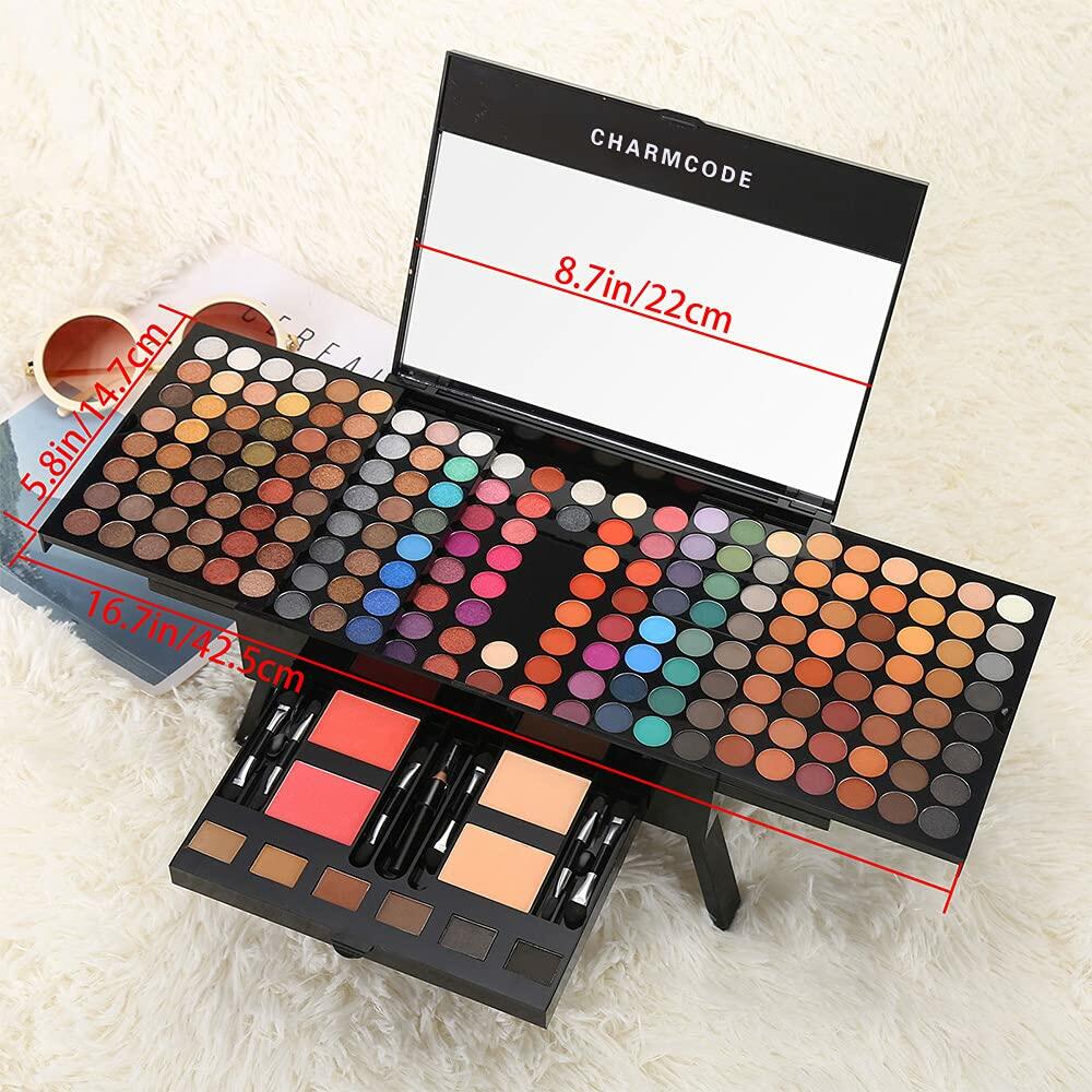 190 Colors Professional Makeup Palette Set - Waterproof & Highly Pigmented Eyeshadow, Blush, Contour Kit for All Skin Tones | Perfect for Daily Makeup, Party, Halloween & Professional Makeup Artists