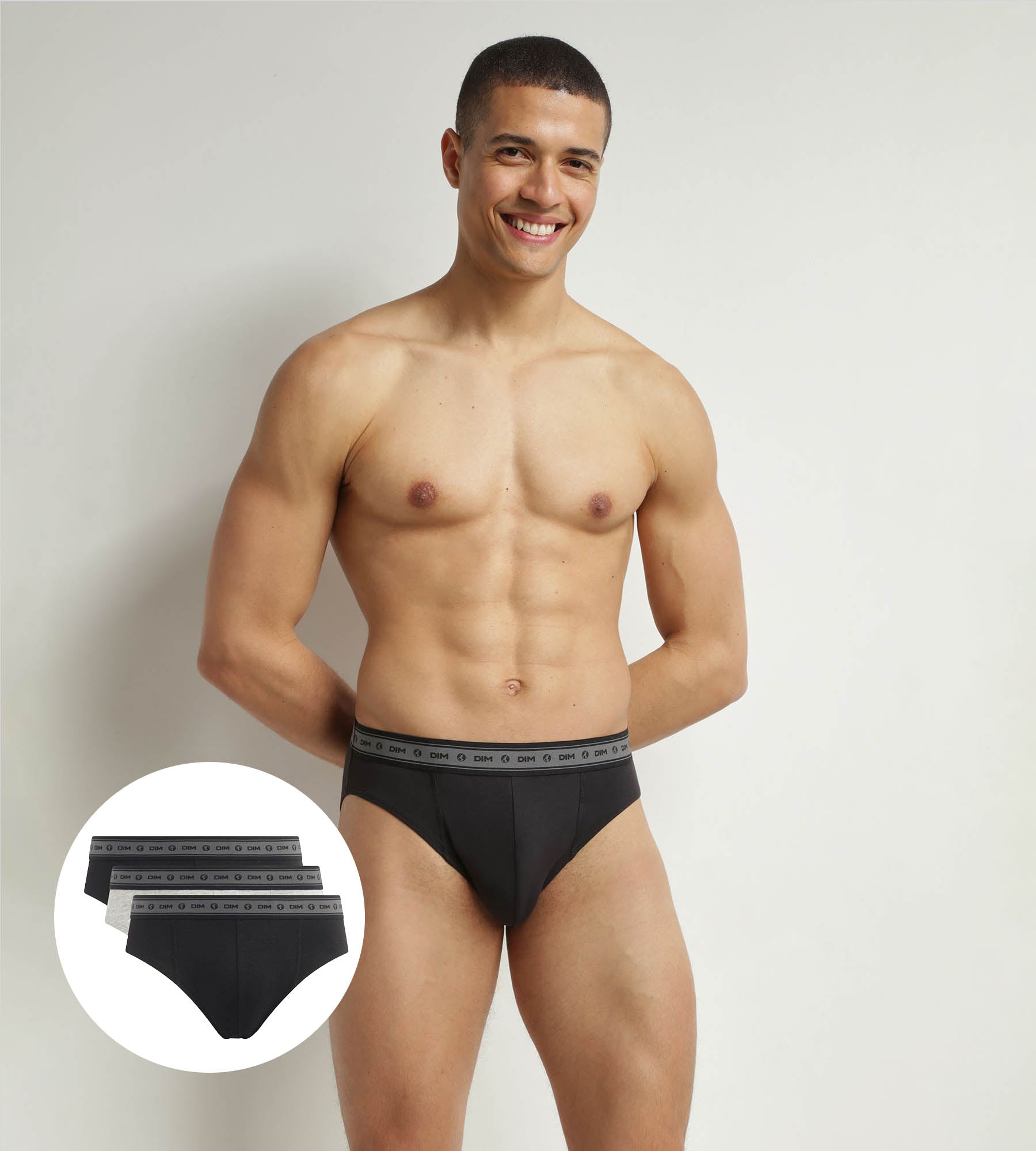 3 Pack Organic Cotton Men's Underwear - Black & Gray - Soft, Breathable & Comfortable - Perfect for Daily Wear, Workout & Travel