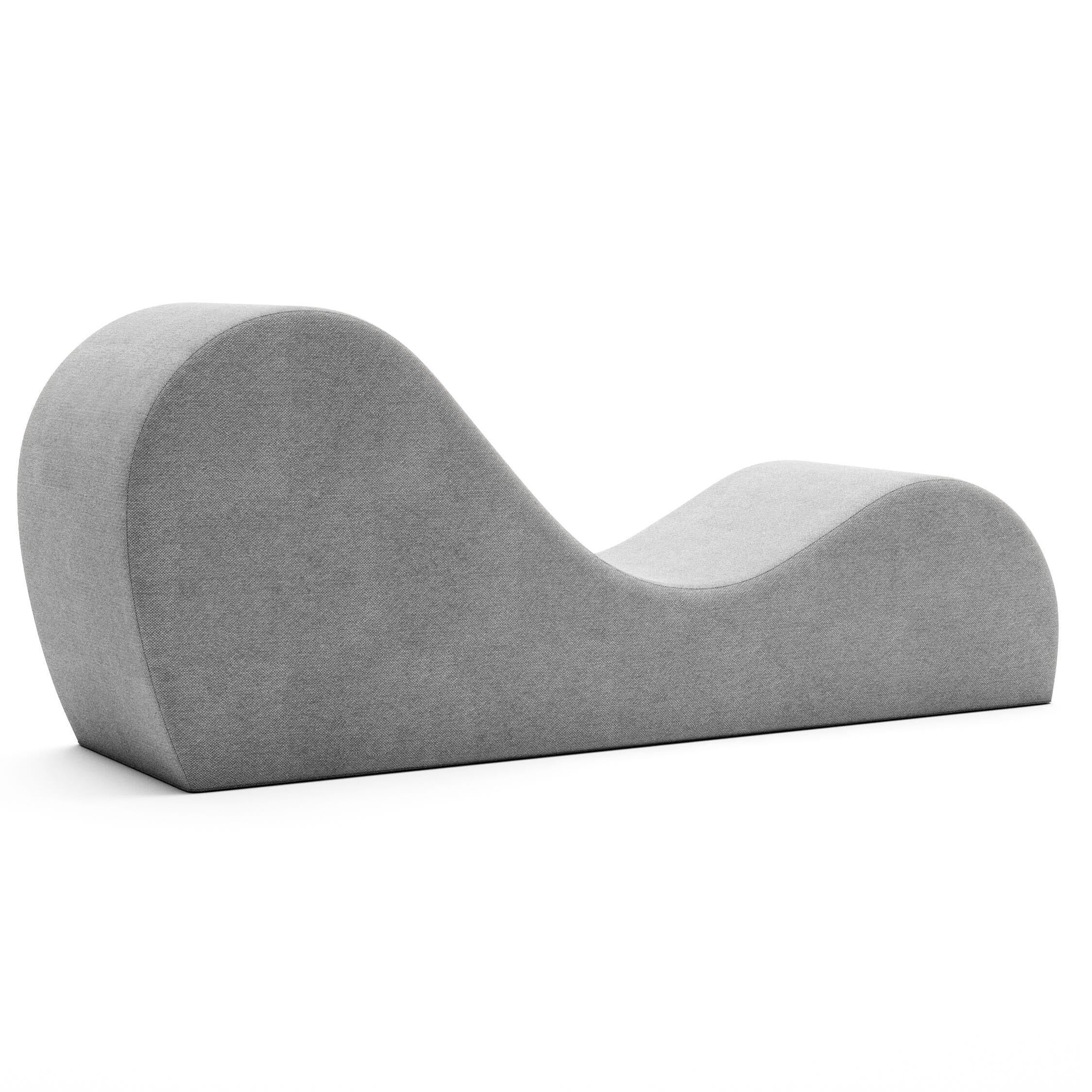 Avana Sleek Chaise Lounge for Yoga - Premium USA-Made Stretching & Relaxation Chair - Perfect for Home Gym, Meditation & Exercise - Gun Metal Finish